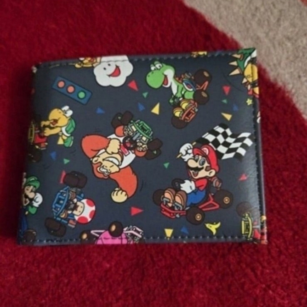 New Nintendo Mariokart Anime Manga Leather Wallet